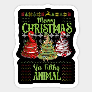 Merry Christmas ya Filthy Animal Sticker